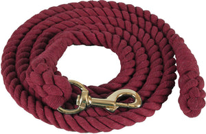 Cotton Lead Rope Tack - Halters & Leads - Leads Mustang Burgundy  