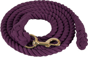 Cotton Lead Rope Tack - Halters & Leads - Leads Mustang Purple  