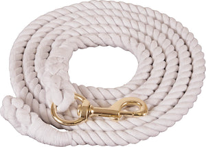 Cotton Lead Rope Tack - Halters & Leads - Leads Mustang White  