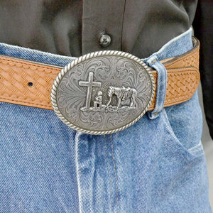 Montana Silversmiths Christian Cowboy Attitude Belt Buckle ACCESSORIES - Additional Accessories - Buckles Montana Silversmiths   