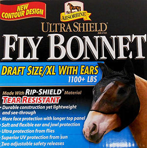 BRAND NEW Ultrashield Fly Bonnet with Ears - DRAFT SIZE Sale Barn Ultrashield   