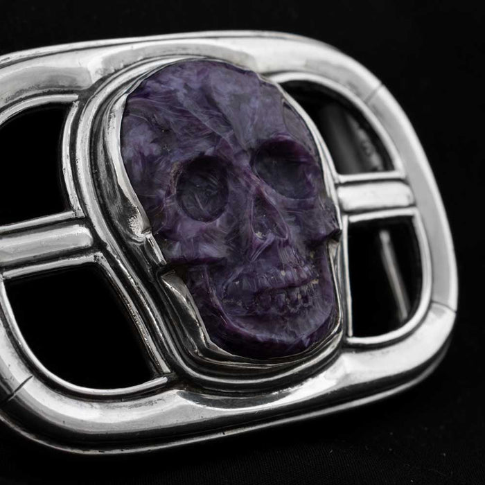 Comstock Heritage Charoite Skull Buckle ACCESSORIES - Additional Accessories - Buckles Comstock Heritage   