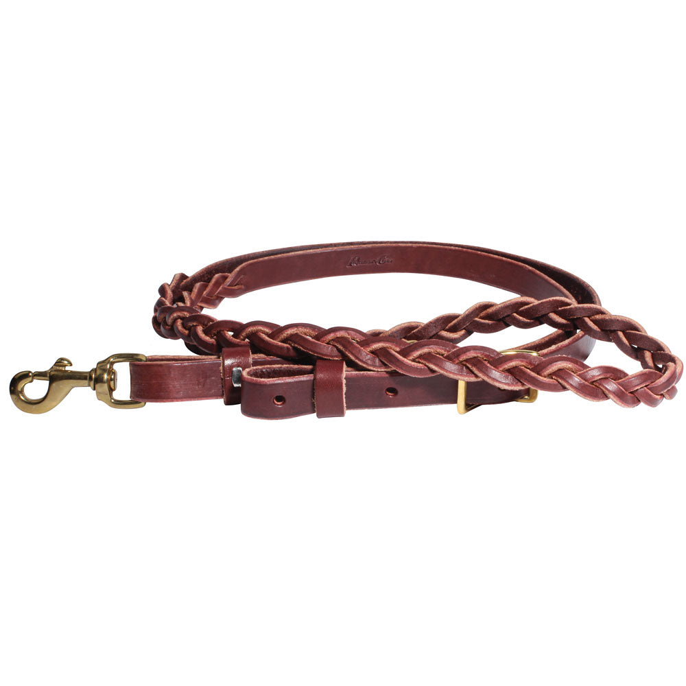 Professional's Choice 3-Plait Latigo Roping Rein Tack - Reins Professional's Choice   