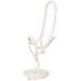 Mustang Flat Nose Braided Halter with Lead Tack - Halters & Leads Mustang White