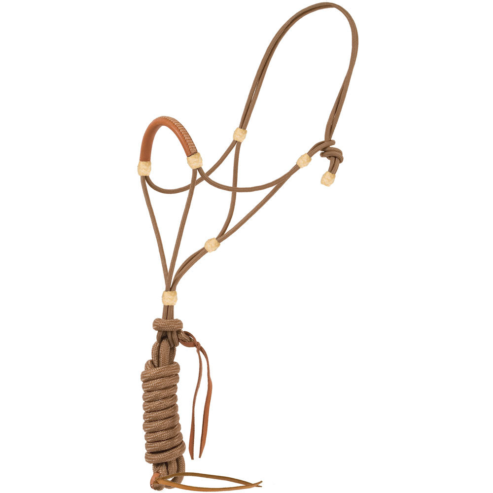 Elite Rope Halter with Lead Tack - Halters & Leads - Combo Mustang Tan  