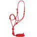 Easy-On Rope Halter with Lead Tack - Halters & Leads Mustang Red