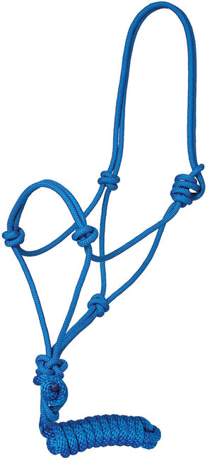 Traditional Rope Halter with Lead Tack - Halters & Leads Mustang BLUE  