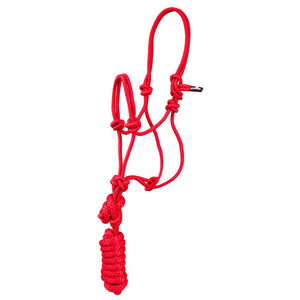 Mustang Pony Economy Rope Halter Tack - Pony Tack - Misc. (Halters, Leads, Boots) Mustang Red  