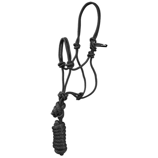 Mustang Pony Economy Rope Halter Tack - Halters & Leads Mustang Black