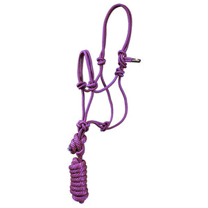Mustang Pony Economy Rope Halter Tack - Pony Tack - Misc. (Halters, Leads, Boots) Mustang Purple  