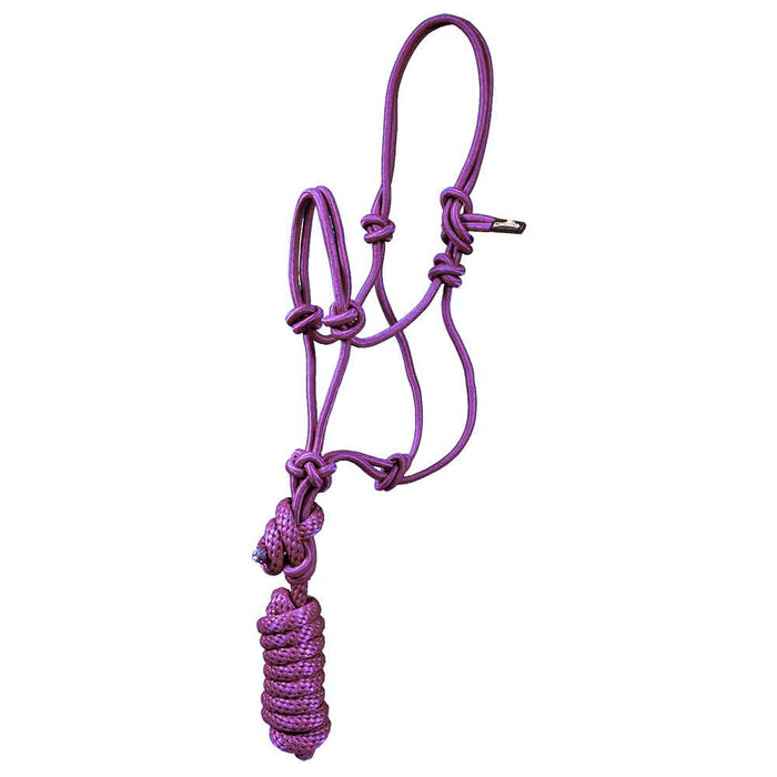 Mustang Pony Economy Rope Halter Tack - Halters & Leads Mustang Purple