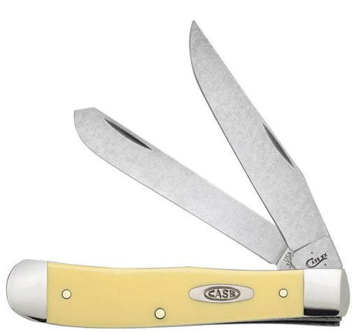 Yellow Synthetic Trapper with Clip Knives W.R. Case   