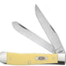 Yellow Synthetic Trapper with Clip Knives W.R. Case   