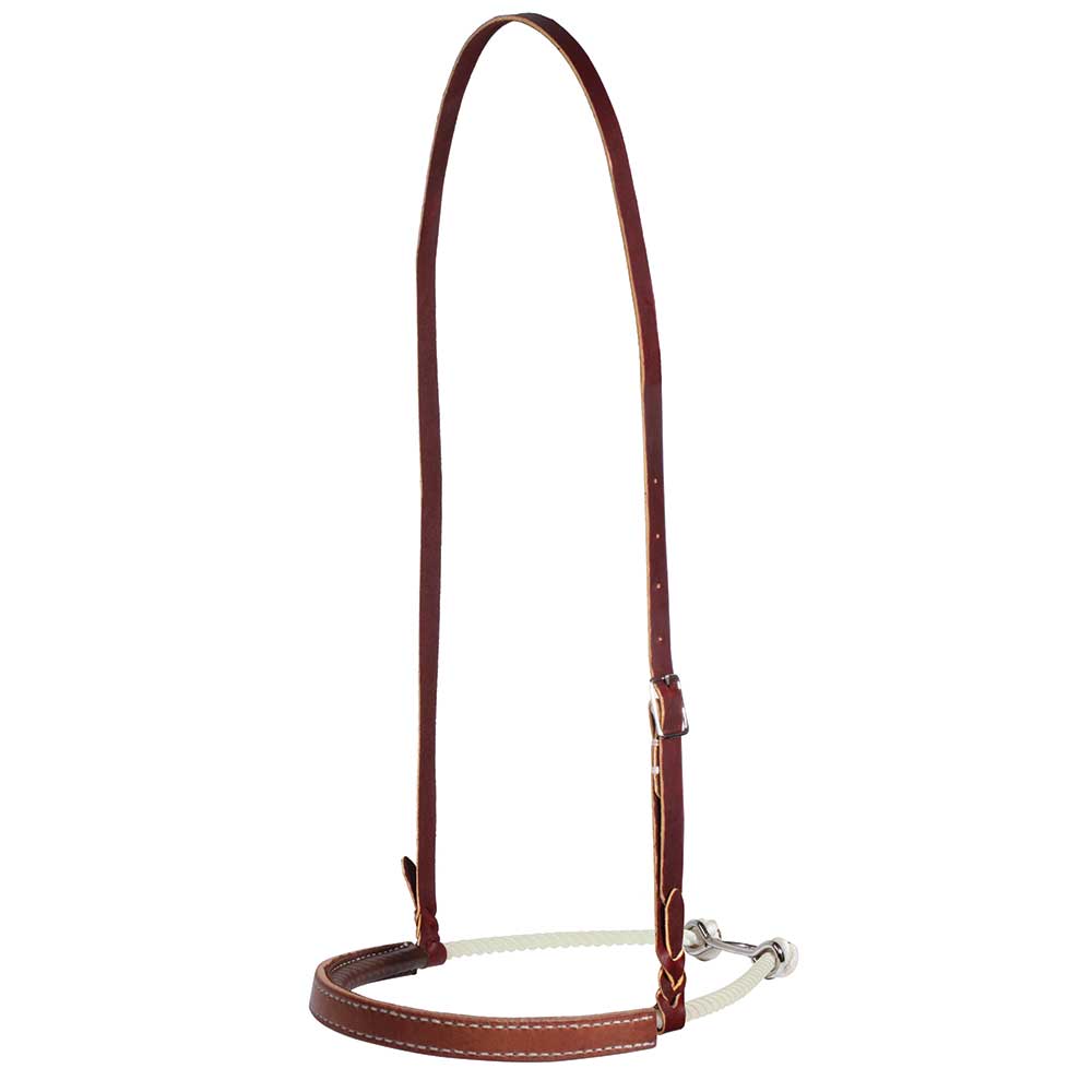 Horse Head Setter Leather Covered Rope Noseband USA Made main image 1