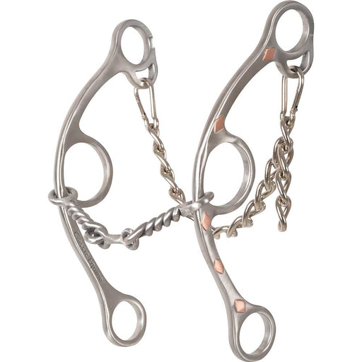 Sherry Cervi Diamond Long Shank Twisted Wire Dogbone Gag Bit Tack - Bits Classic Equine   