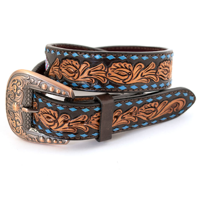 Teskey's Blue Buckstitch Beaded Belt (Kids) MEN - Accessories - Belts & Suspenders Teskey's Belts   