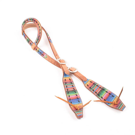 Teskey's One Ear Headstall w/Serape Buckstitch Tack - Headstalls Teskey's Black