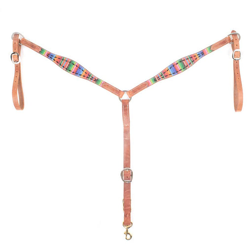 Teskey's Serape with Buckstitch Breast Collar Tack - Breast Collars Teskey's Black  