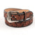 Two-Tone Floral Hand-Tooled Leather Belt - FINAL SALE MEN - Accessories - Belts & Suspenders Beddo Mountain Leather Goods   
