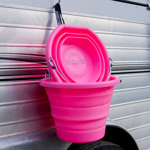 Boss Bucket - Collapsible Bucket Barn - Buckets & Hangers Boss Equine Products Hot Pink  