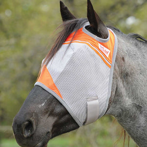 Cashel Animal Rescue Orange Crusader Fly Mask Equine - Fly & Insect Control Cashel Arabian No Ear 