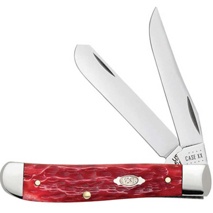 WR CASE Peach Seed Jig Dark Red Bone CS Mini Trapper Knives W.R. Case   