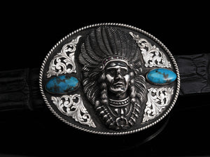 Comstock Heritage Chief Severo Turquoise Buckle ACCESSORIES - Additional Accessories - Buckles Comstock Heritage   