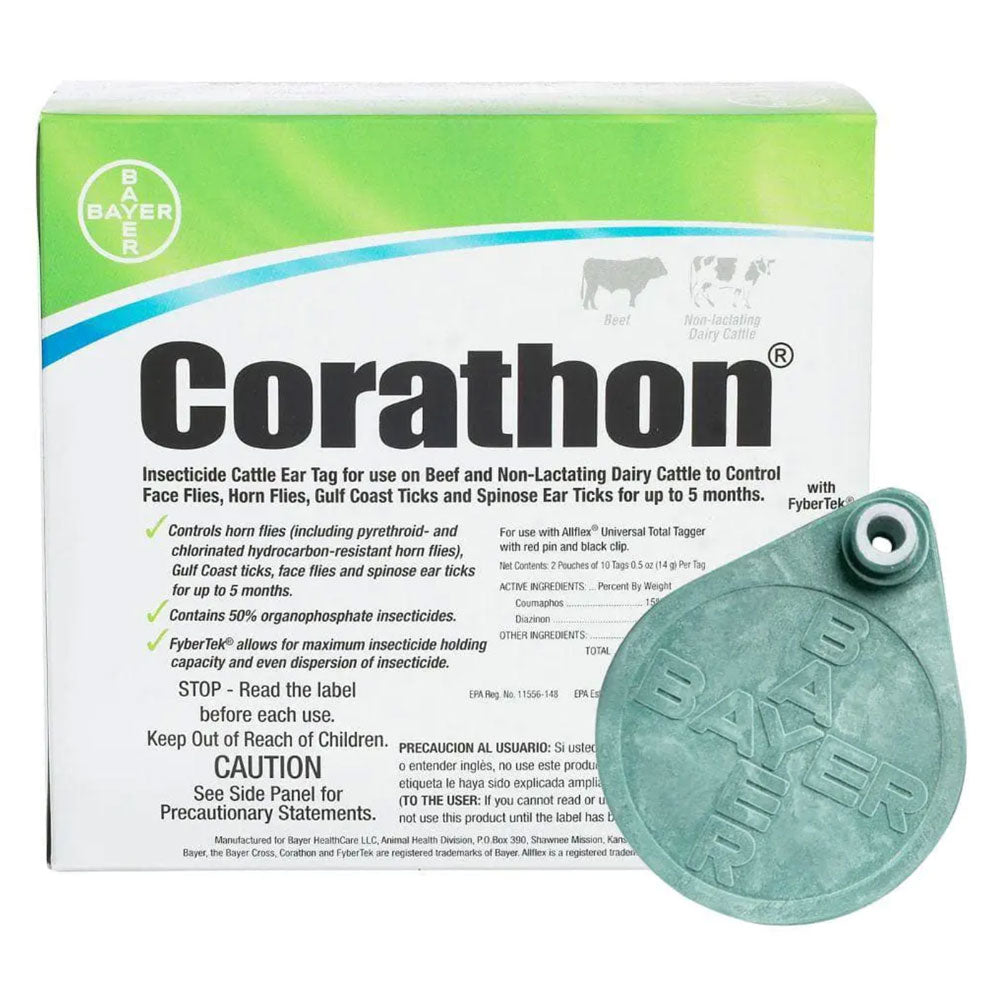 Corathon Fly Repellent Ear Tags Farm & Ranch - Animal Care - Livestock - Fly & Insect Control Bayer   