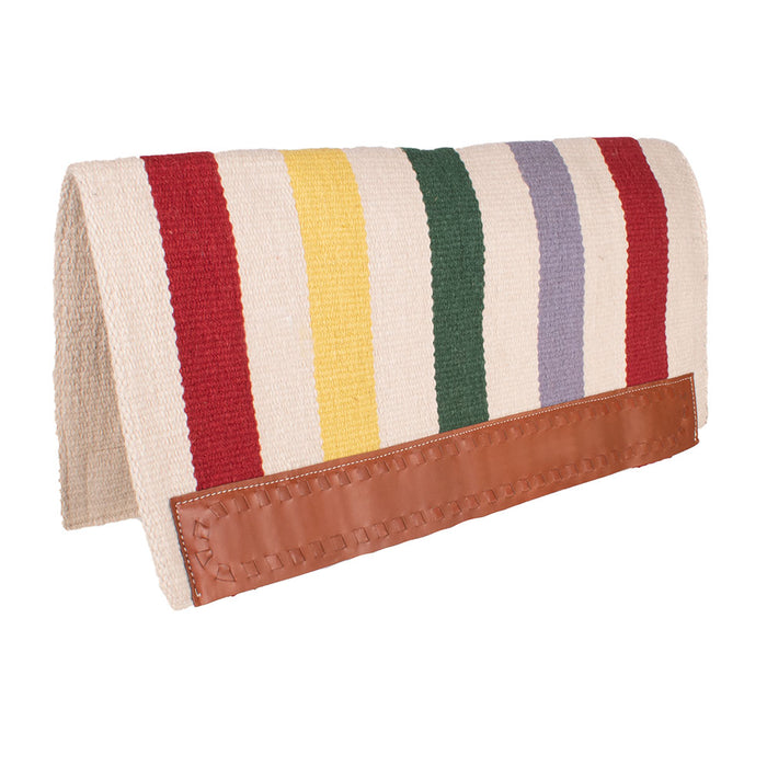 Casa Zia Saddle Blanket Tack - Saddle Pads Teskey's Cream/Multi Stripes  