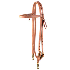Teskey's Browband Headstall with Snap Ends Tack - Headstalls Teskey's Light Oil  