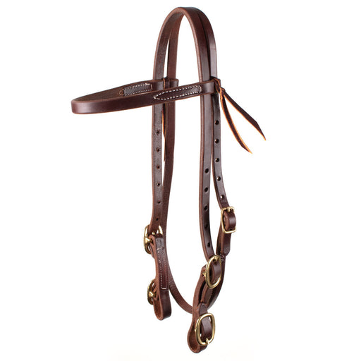 Teskey's Browband Headstall w/Buckle Bit End Tack - Headstalls Teskey's Heavy Oil