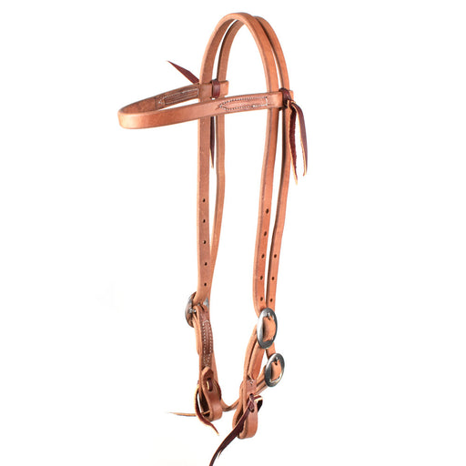 Teskey's Browband Headstall w/Cart Buckles Tack - Headstalls Teskey's Light Oil