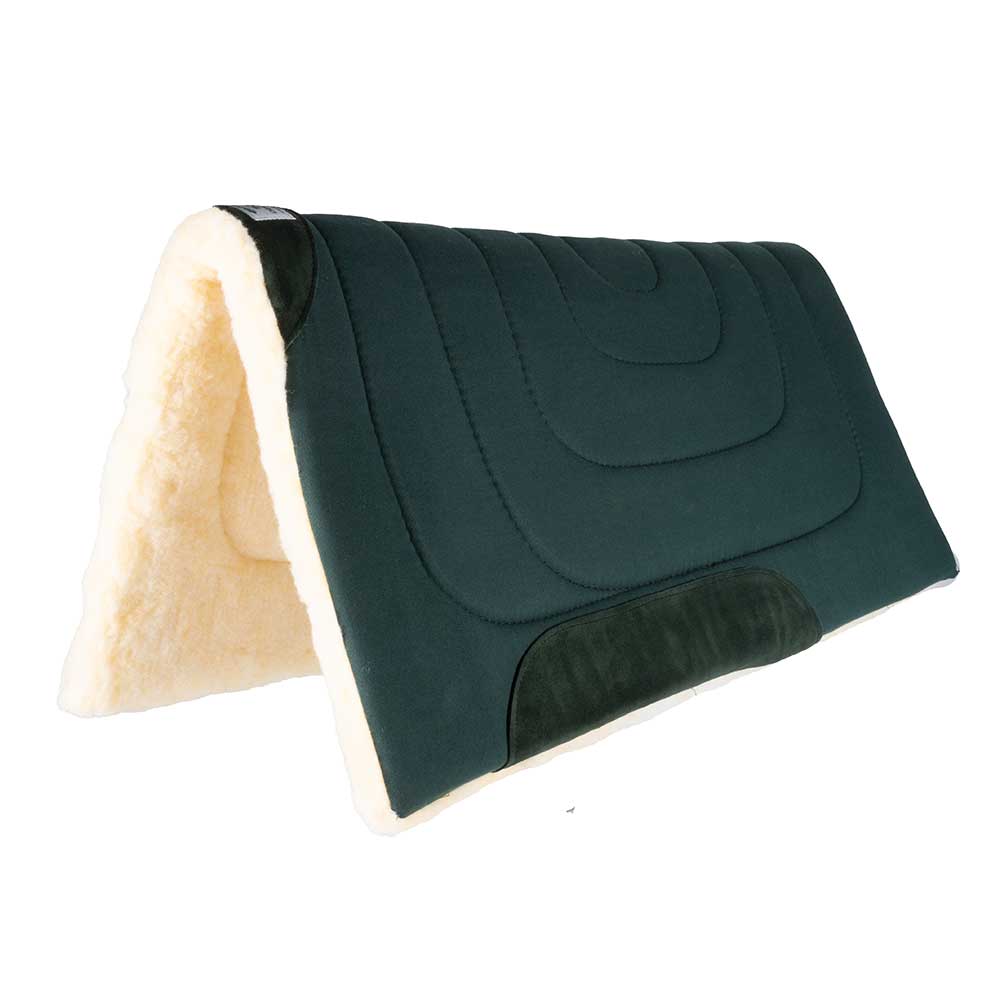 Diamond Wool Sagebrush Cutter Canvas Top Pad Tack - Saddle Pads Diamond Wool Green (Forest)  