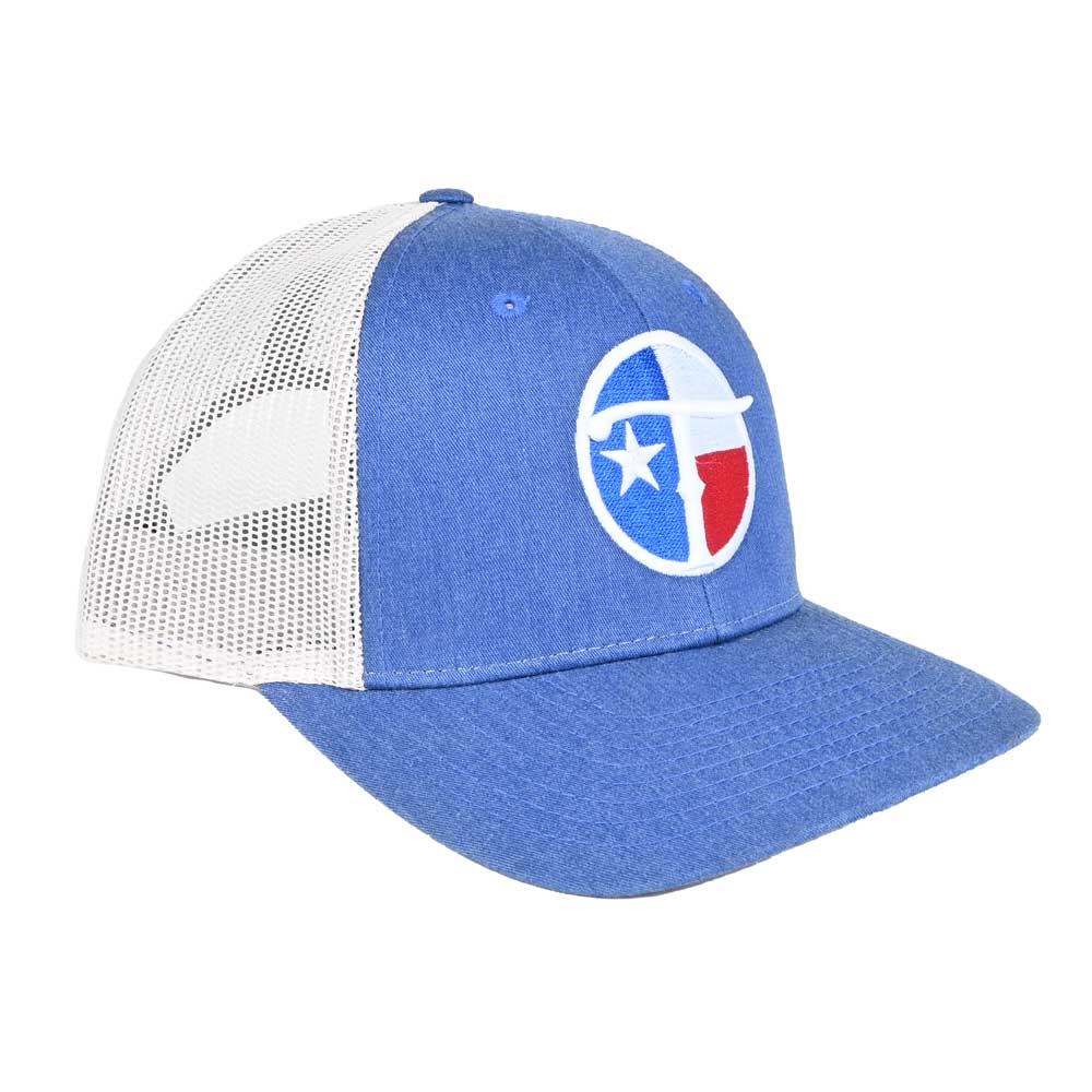 Teskey's 3D Texas Flag Circle T Logo Cap - Blue/Grey TESKEY'S GEAR - Baseball Caps RICHARDSON   