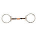 Stainless Steel Racing Ring Snaffle with Copper Inlay and Roller Mouth Tack - Bits Formay   