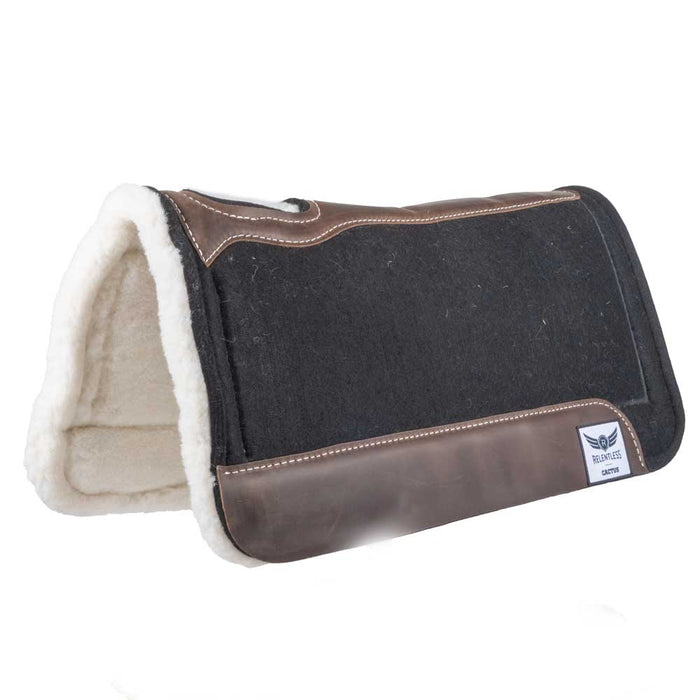 Cactus Trevor Brazile Extreme Relentless Fleece Gel Pad Tack - Saddle Pads Cactus Black 3/4"