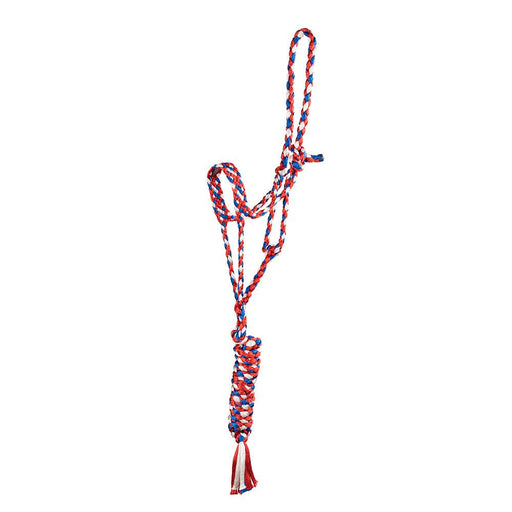 Teskey's Mule Tape Halter with Lead Tack - Halters & Leads Teskey's Red/White/Blue