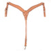 Teskey's 2-1/2" Slick Out Breast Collar with Running W Border Tack - Breast Collars Teskey's Light Oil  