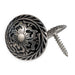 Silver & Black Floral Concho with Wood Screws Tack - Conchos & Hardware MISC   