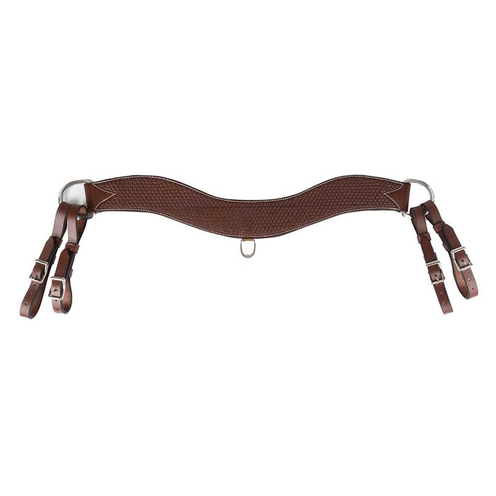 Teskey's Basket Stamp Tooled Tripping Collar Tack - Breast Collars Teskey's Heavy Oil  