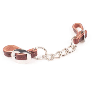 Hermann Oak Leather Single Chain Curb Strap Tack - Bits, Spurs & Curbs - Curbs Teskey's Latigo  