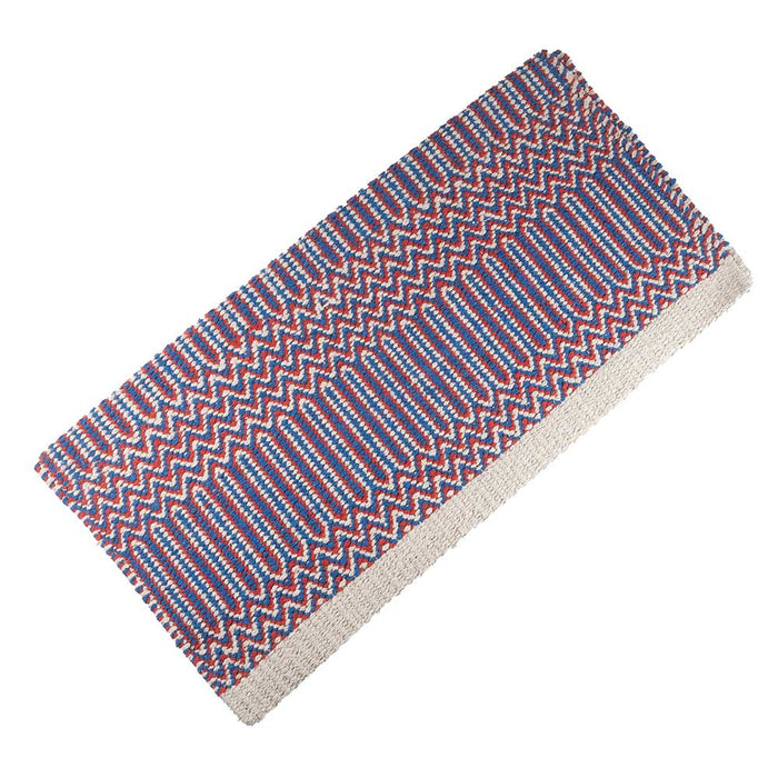 Mustang Double Weave Saddle Blankets Tack - Saddle Pads Mustang Red/White/Blue