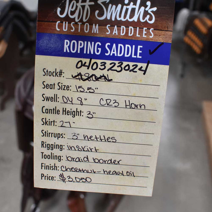 15.5" JEFF SMITH ROPING SADDLE Saddles - New Jeff Smith