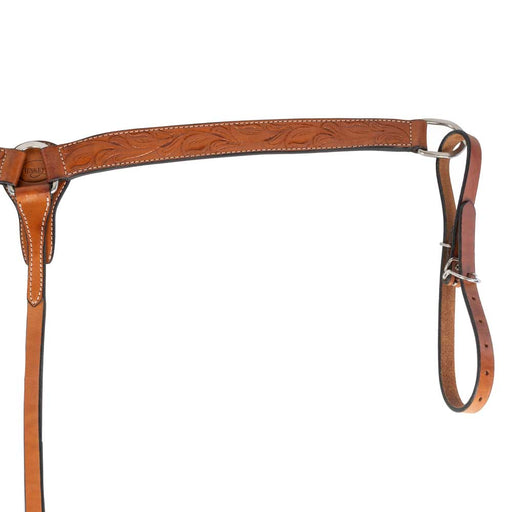Teskey's 1-1/2" Leather Breast Collar with Floral Tooling Tack - Breast Collars Teskey's Light Oil  