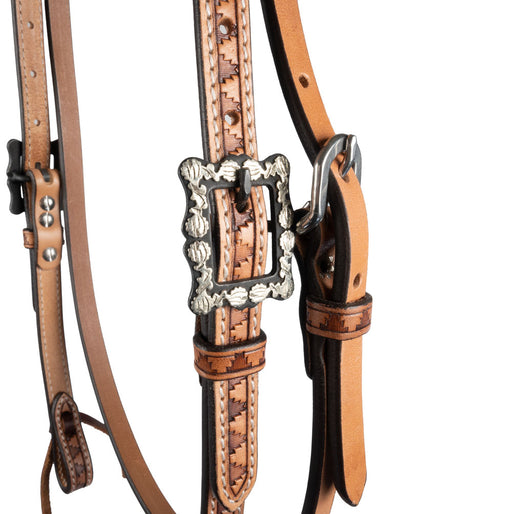 Teskey's Aztec Stamped Browband Headstall Tack - Headstalls Teskey's   