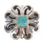 Silver Flower Concho with Turquoise Stone Tack - Conchos & Hardware - Conchos Teskey's   