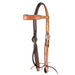 Teskey's Browband Headstall w/Diamond and Leaf Tooling Tack - Headstalls Teskey's