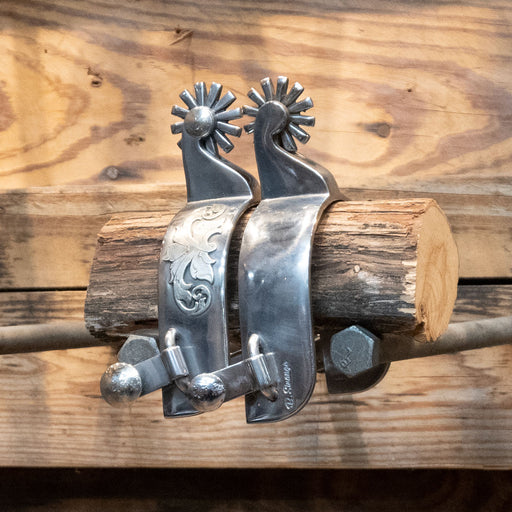 Brian Strange Silver Mounted 12pt Spurs Tack - Spurs Brian Strange