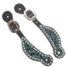 Teskey's Chocolate Floral Indigo Spur Straps- Youth Tack - Spur Straps Teskey's   