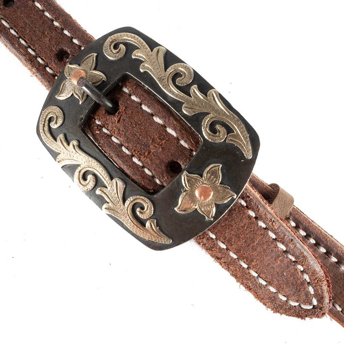 Teskey's Two Tone Slit Ear Headstall Tack - Headstalls Teskey's Heavy Oil - Slick Out 312 